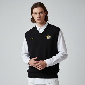 VTG‎ Nike Team Mens Missouri Tigers Silk Blend Sweater Vest Size XL Mizzou 90s